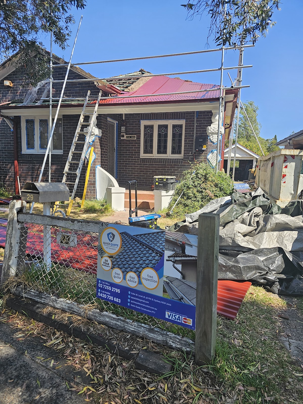 Quick quote construction pty