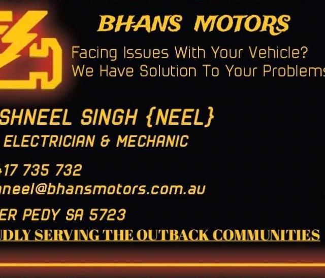 Bhans Motors Mechanical & Electrical Repairs Coober Pedy