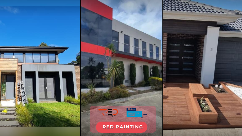 Red painting Au | house Painting | Commercial Painting | Concrete Epoxy