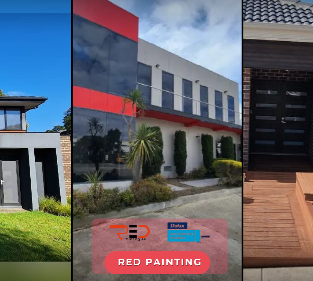 Red painting Au | house Painting | Commercial Painting | Concrete Epoxy